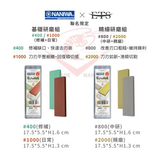 NANIWA-ETS 聯名 磨刀石  一組兩入 附收納盒