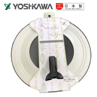  YOSHIKAWA 吉川 日本進口可立式強化玻璃鐵製鍋蓋 (26~30CM)